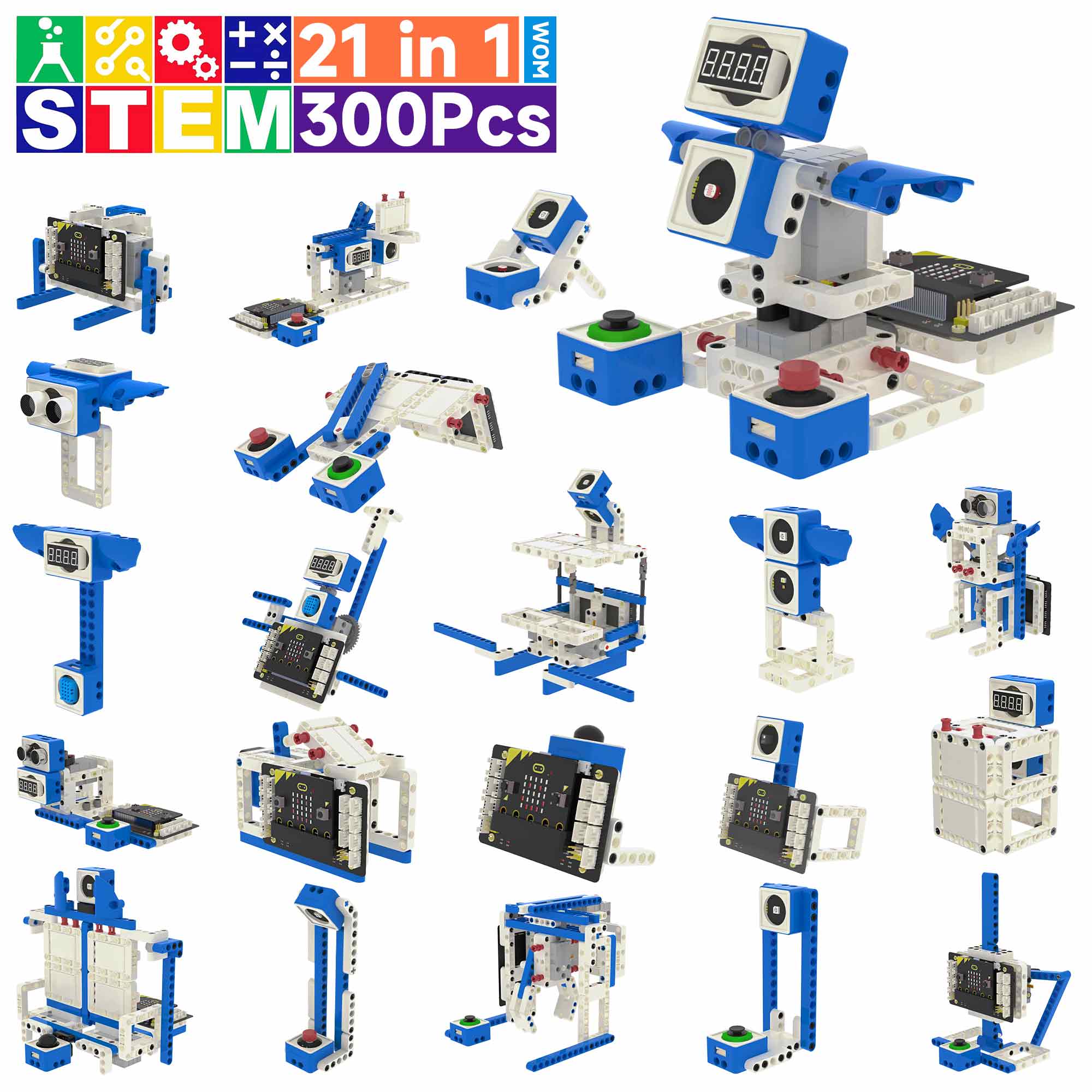 Microbit Robot - Kit robotique Microbit 21 en 1,