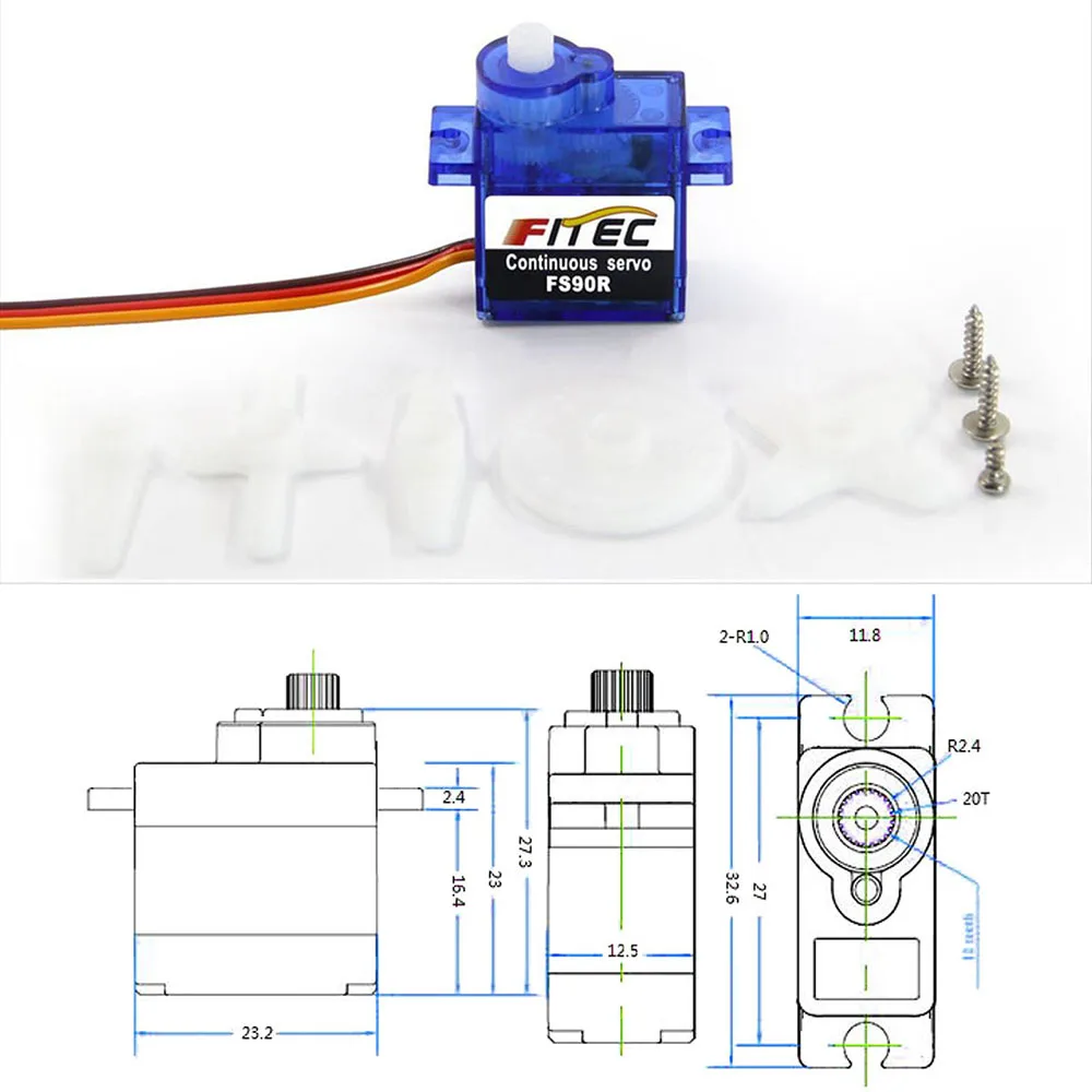 Feetech Mini FS90R Micro Servo - Arduino Robot avis et prix