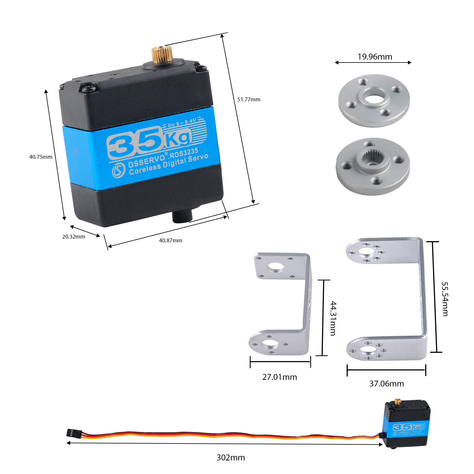 Servo numérique RDS3235, moteu - Servo Bracket avis et prix